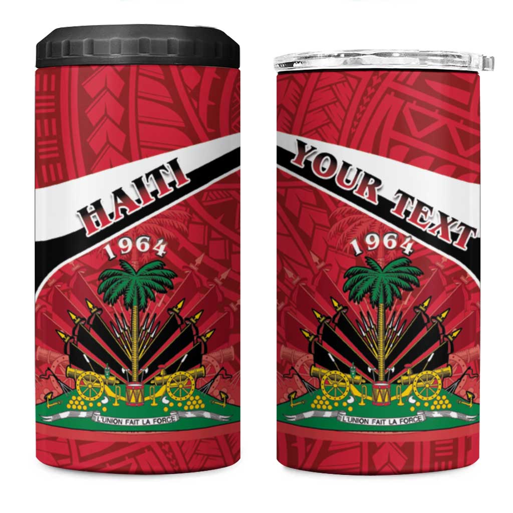 Haiti 1964 4 in 1 Can Cooler Tumbler Coat Of Arms - Polynesian Style - African Pride