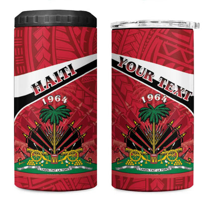 Haiti 1964 4 in 1 Can Cooler Tumbler Coat Of Arms - Polynesian Style - African Pride