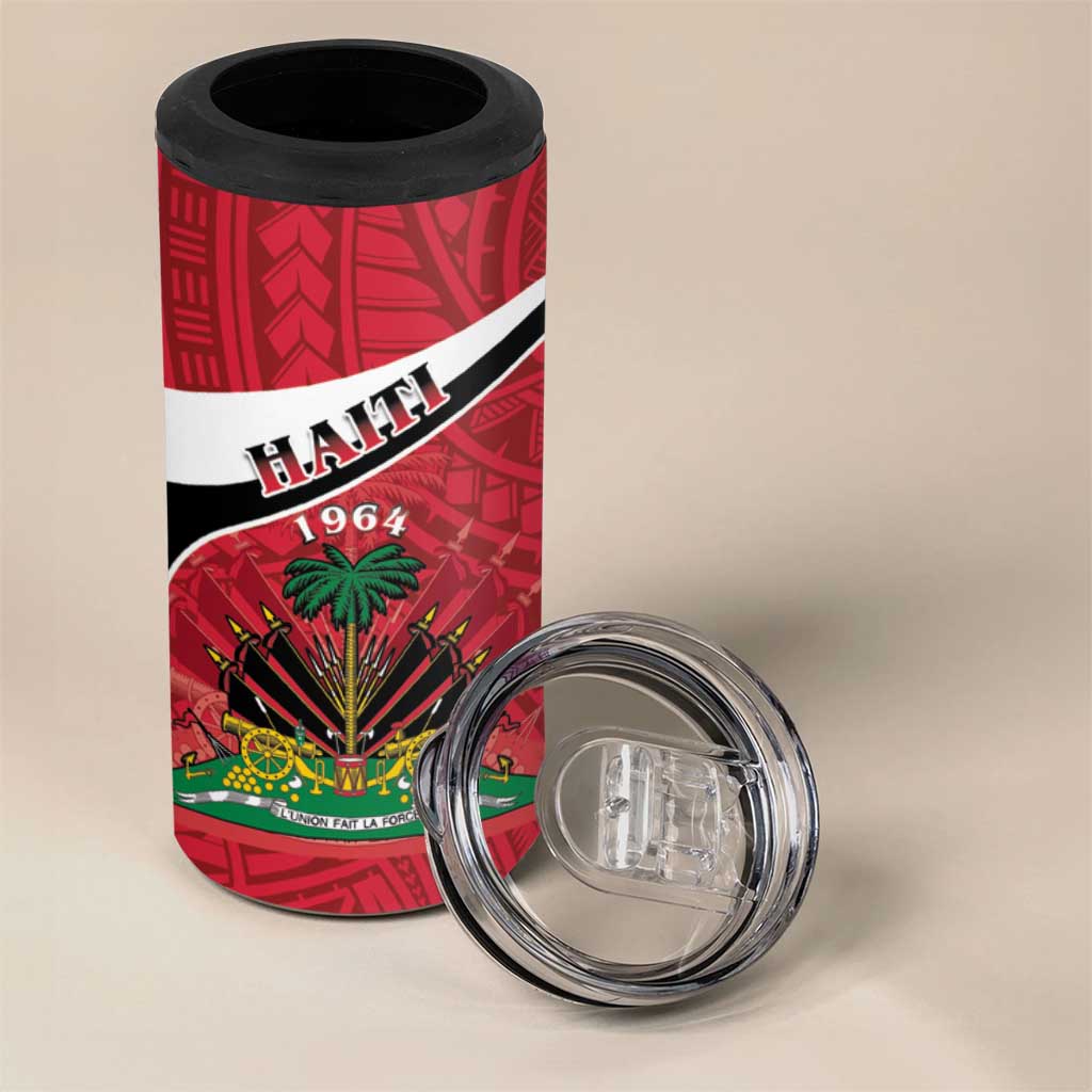 Haiti 1964 4 in 1 Can Cooler Tumbler Coat Of Arms - Polynesian Style - African Pride