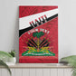 Personalized Haiti 1964 Canvas Wall Art Coat Of Arms - Polynesian Style - African Pride