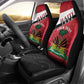 Personalized Haiti 1964 Car Seat Cover Coat Of Arms - Polynesian Style - African Pride