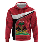 Personalized Haiti 1964 Hoodie Coat Of Arms - Polynesian Style - African Pride