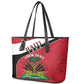 Personalized Haiti 1964 Leather Tote Bag Coat Of Arms - Polynesian Style - African Pride