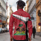 Personalized Haiti 1964 Long Sleeve Button Shirt Coat Of Arms - Polynesian Style - African Pride