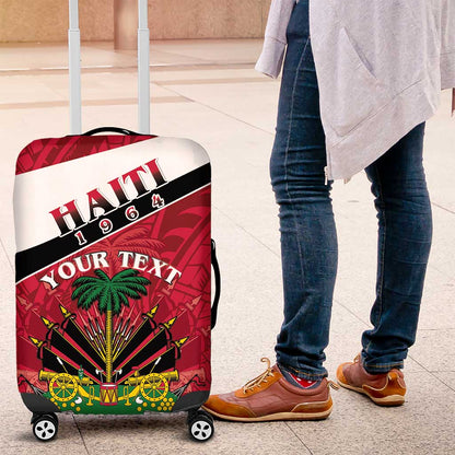 Personalized Haiti 1964 Luggage Cover Coat Of Arms - Polynesian Style - African Pride