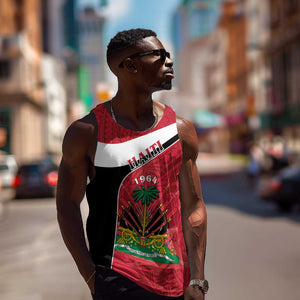 Personalized Haiti 1964 Men Tank Top Coat Of Arms - Polynesian Style - African Pride