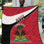 Personalized Haiti 1964 Quilt Coat Of Arms - Polynesian Style - African Pride