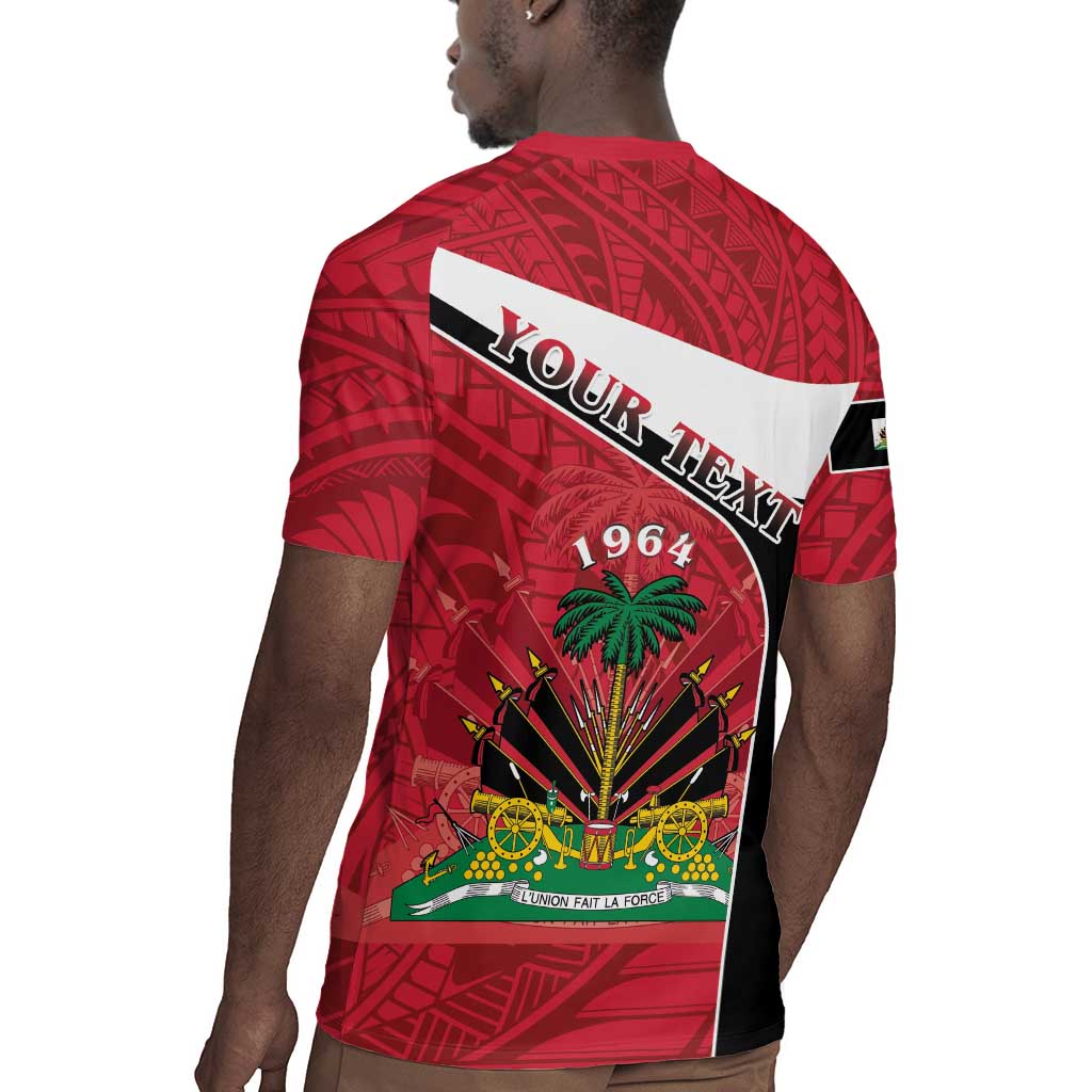 Personalized Haiti 1964 Rugby Jersey Coat Of Arms - Polynesian Style - African Pride