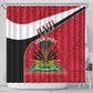 Personalized Haiti 1964 Shower Curtain Coat Of Arms - Polynesian Style - African Pride