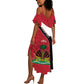 Personalized Haiti 1964 Summer Maxi Dress Coat Of Arms - Polynesian Style - African Pride