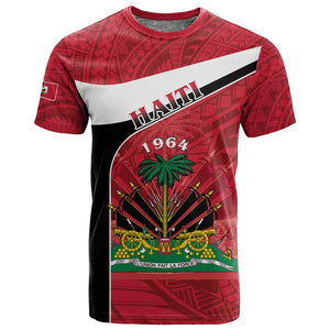 Personalized Haiti 1964 T shirt Coat Of Arms - Polynesian Style - African Pride