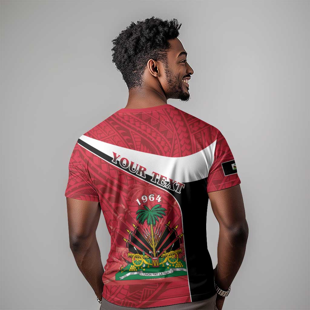 Personalized Haiti 1964 T shirt Coat Of Arms - Polynesian Style - African Pride