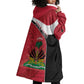 Personalized Haiti 1964 Wearable Blanket Hoodie Coat Of Arms - Polynesian Style - African Pride