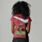 Personalized Haiti 1964 Women V-Neck T-Shirt Coat Of Arms - Polynesian Style - African Pride