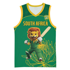 Custom South Africa Basketball Jersey Lion Mascot Proteas Cricket - African Pride
