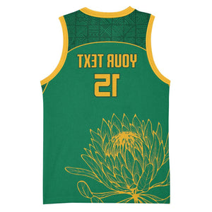 Custom South Africa Basketball Jersey Lion Mascot Proteas Cricket - African Pride