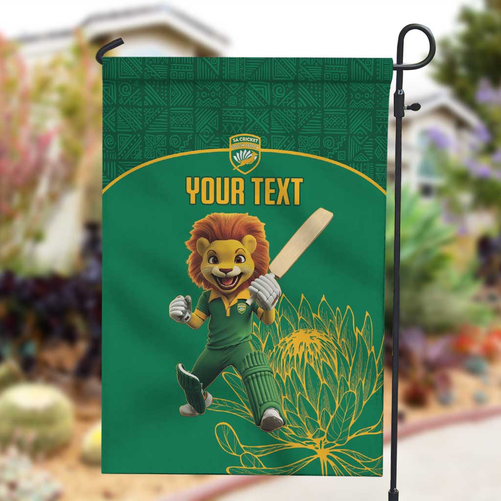 Custom South Africa Garden Flag Lion Mascot Proteas Cricket