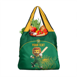 Custom South Africa Grocery Bag Lion Mascot Proteas Cricket
