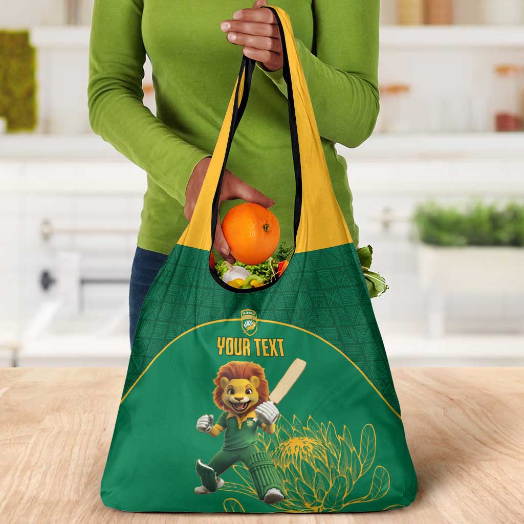 Custom South Africa Grocery Bag Lion Mascot Proteas Cricket