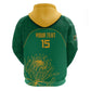 Custom South Africa Hoodie Lion Mascot Proteas Cricket