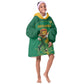Custom South Africa Kid Wearable Blanket Hoodie Lion Mascot Proteas Cricket