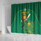 Custom South Africa Shower Curtain Lion Mascot Proteas Cricket