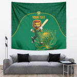 Custom South Africa Tapestry Lion Mascot Proteas Cricket