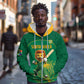 Custom South Africa Zip Hoodie Lion Mascot Proteas Cricket