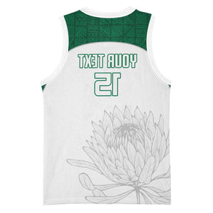 Custom Afro South Africa Cricket Basketball Jersey Go Proteas - African Pattern - African Pride
