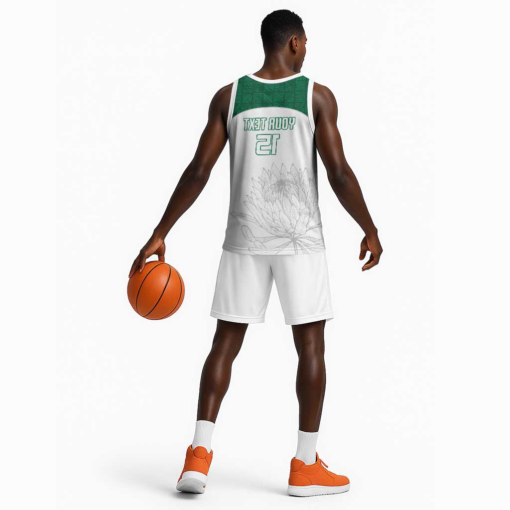Custom Afro South Africa Cricket Basketball Jersey Go Proteas - African Pattern - African Pride
