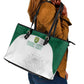 Custom Afro South Africa Cricket Leather Tote Bag Go Proteas - African Pattern