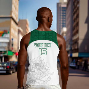 Custom Afro South Africa Cricket Men Tank Top Go Proteas - African Pattern