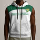 Custom Afro South Africa Cricket Sleeveless Zip Hoodie Go Proteas - African Pattern - African Pride