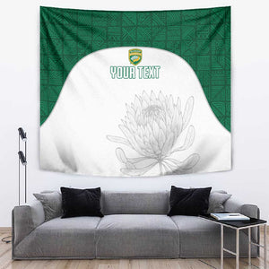 Custom Afro South Africa Cricket Tapestry Go Proteas - African Pattern