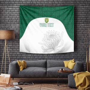 Custom Afro South Africa Cricket Tapestry Go Proteas - African Pattern