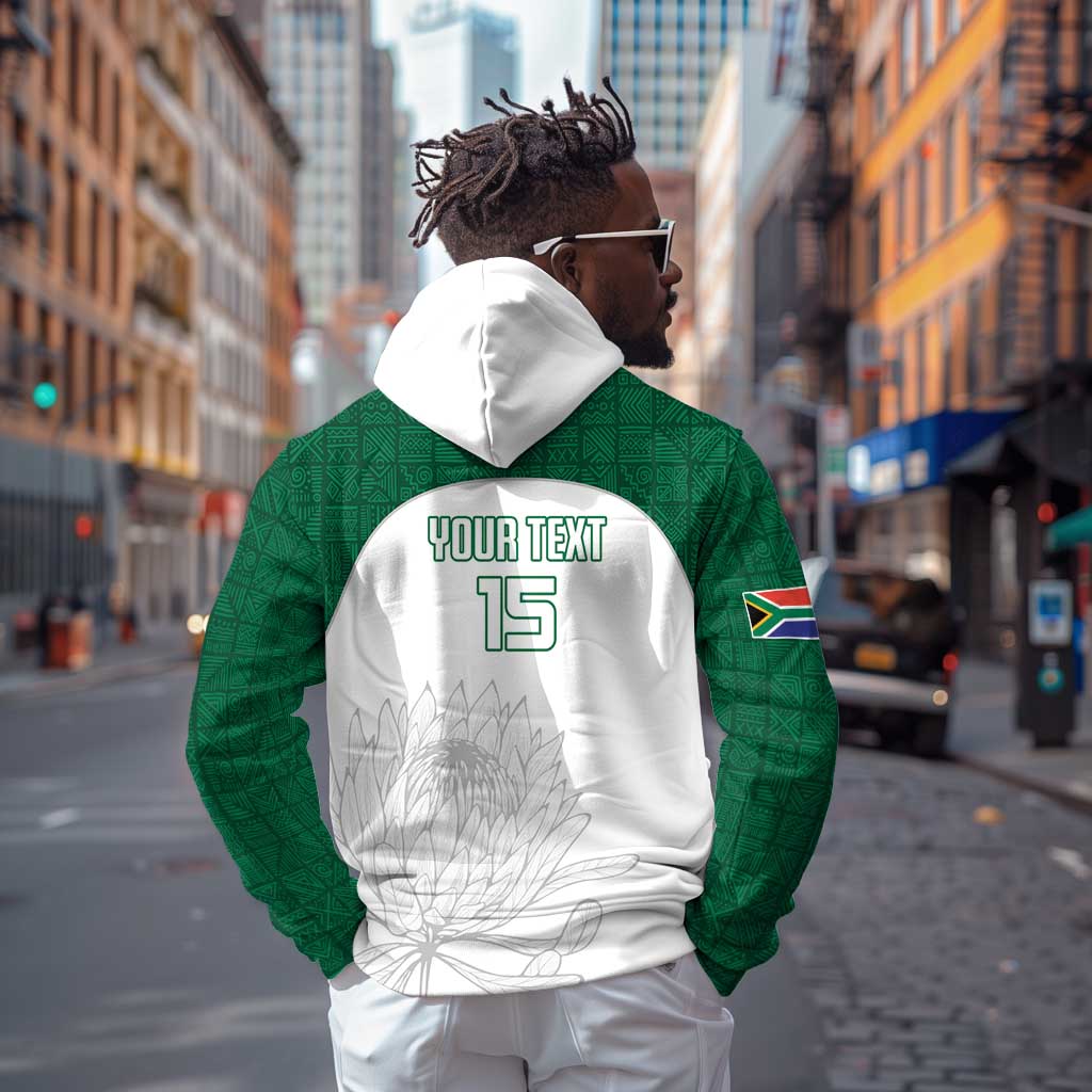 Custom Afro South Africa Cricket Zip Hoodie Go Proteas - African Pattern