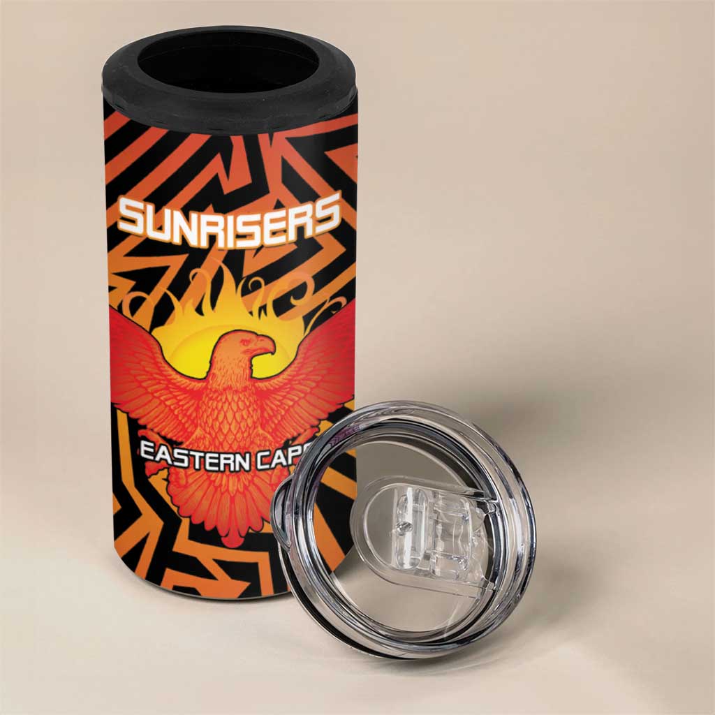 Custom Afro South Africa Cricket 4 in 1 Can Cooler Tumbler Eastern Cape - Go Sunrisers