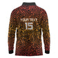 Custom Afro South Africa Cricket Long Sleeve Polo Shirt Eastern Cape - Go Sunrisers