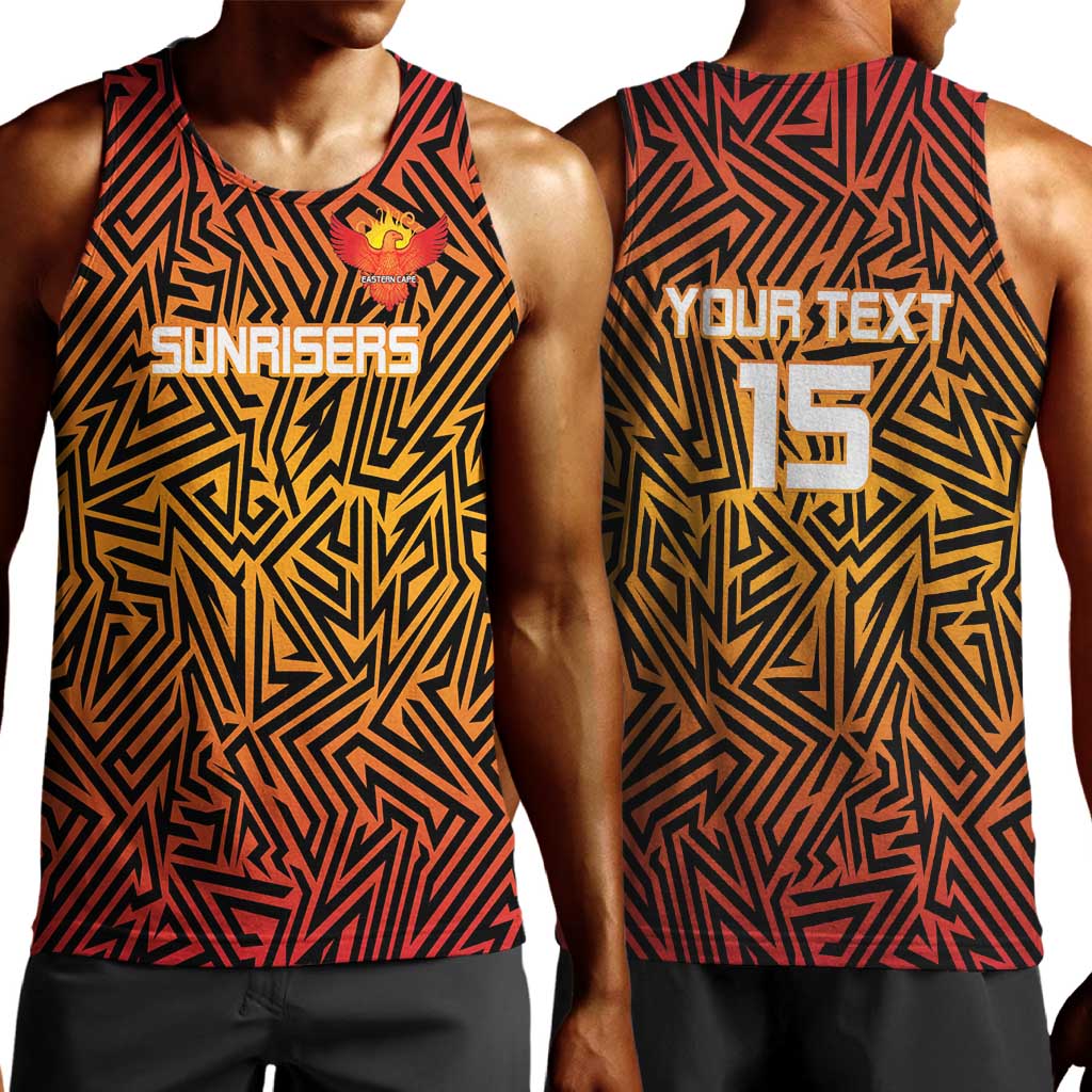 Custom Afro South Africa Cricket Men Tank Top Eastern Cape - Go Sunrisers