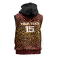 Custom Afro South Africa Cricket Sleeveless Hoodie Eastern Cape - Go Sunrisers - African Pride