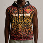 Custom Afro South Africa Cricket Sleeveless Zip Hoodie Eastern Cape - Go Sunrisers - African Pride