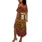 Custom Afro South Africa Cricket Summer Maxi Dress Eastern Cape - Go Sunrisers