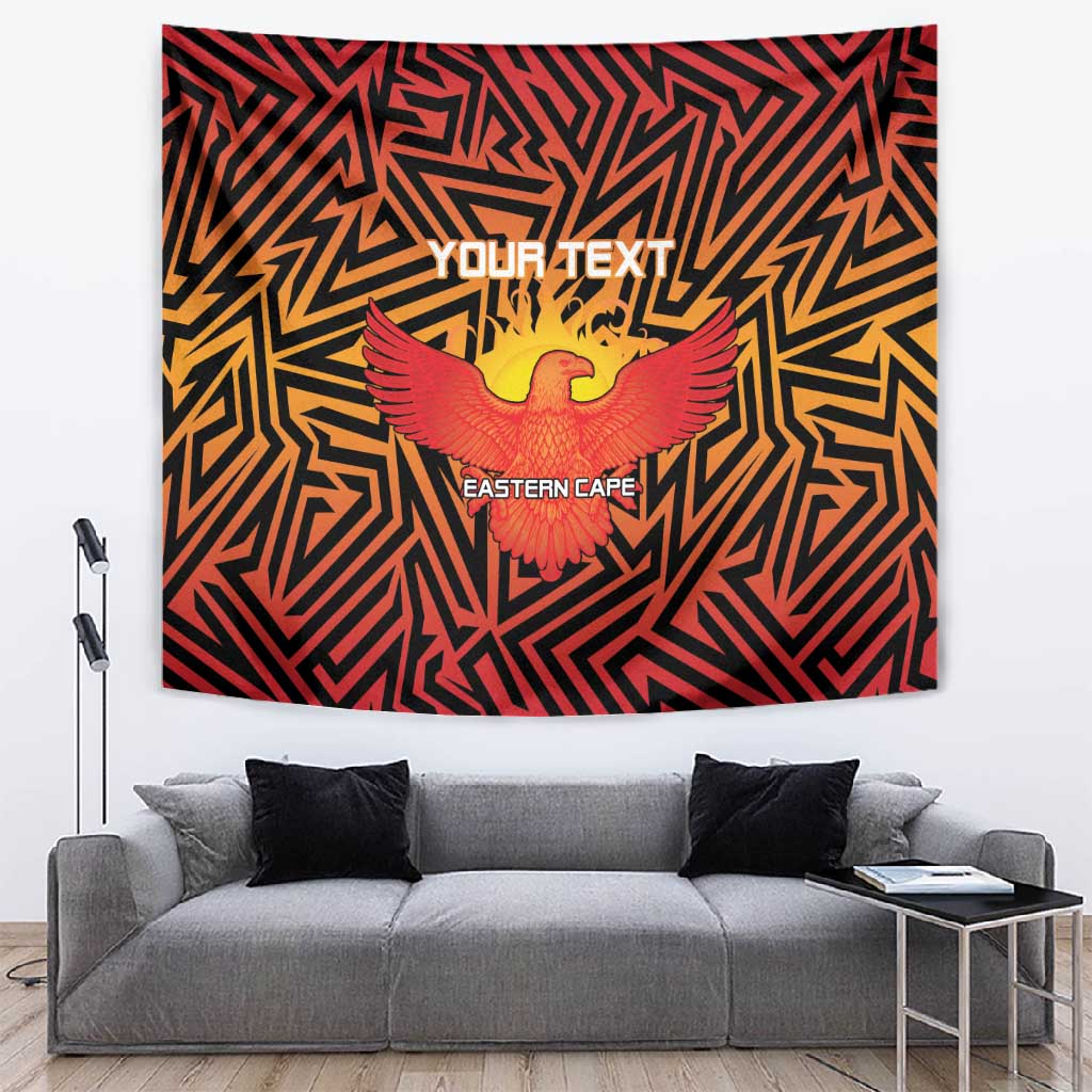 Custom Afro South Africa Cricket Tapestry Eastern Cape - Go Sunrisers