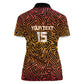 Custom Afro South Africa Cricket Women Polo Shirt Eastern Cape - Go Sunrisers