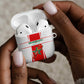 Morocco Football AirPods Case Go Champions Atlas Lions - White