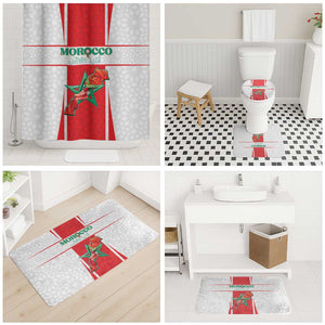Morocco Football Bathroom Set Go Champions Atlas Lions - White