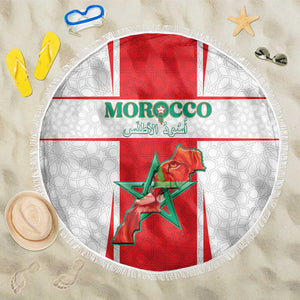 Morocco Football Beach Blanket Atlas Lions Champions 2025 - White - African Pride