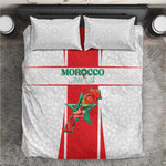 Morocco Football Bedding Set Atlas Lions Champions 2025 - White - African Pride