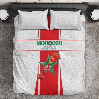 Morocco Football Bedding Set Atlas Lions Champions 2025 - White - African Pride