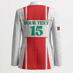 Custom Morocco Football Blazer Go Champions Atlas Lions - White